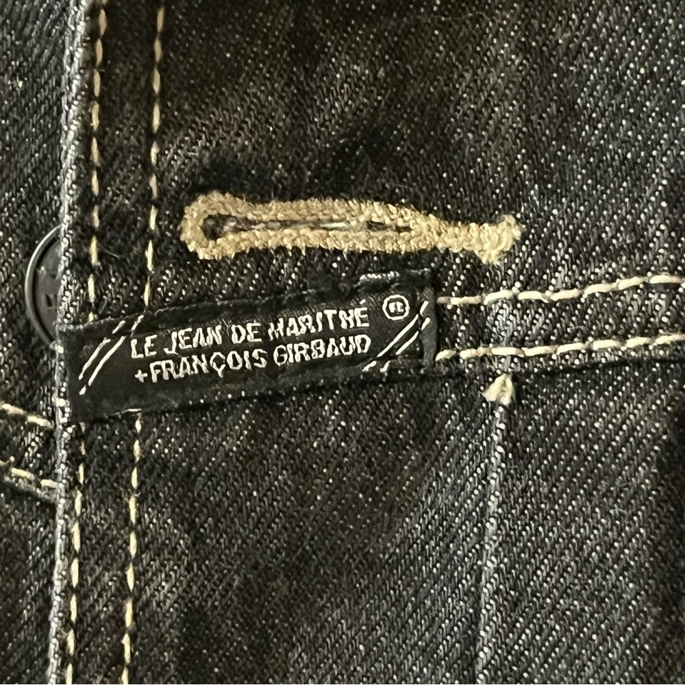 Marithe Francois Girbaud Denim Jean Trucker Jacket Coat Men’s 3XL Black Cotton - Picture 4 of 15